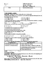 Kiểm tra học kỳ 1 năm học 2015 - 2016 môn Hóa 9  thời gian  45 phút